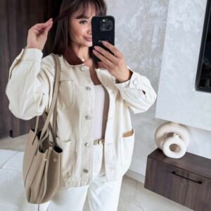 Džinsinis švarkelis su kišenėmis