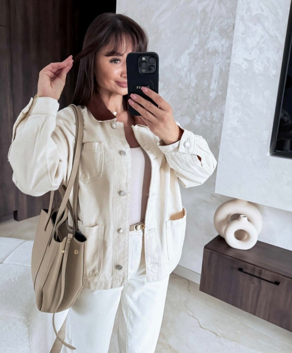 Džinsinis švarkelis su kišenėmis