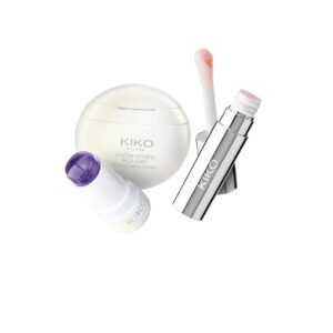 KIKO MILANO Snow-Kissed Holiday Mountain Mates Skincare Gift Set – veido, rankų ir lūpų priežiūros rinkinys su kosmetine