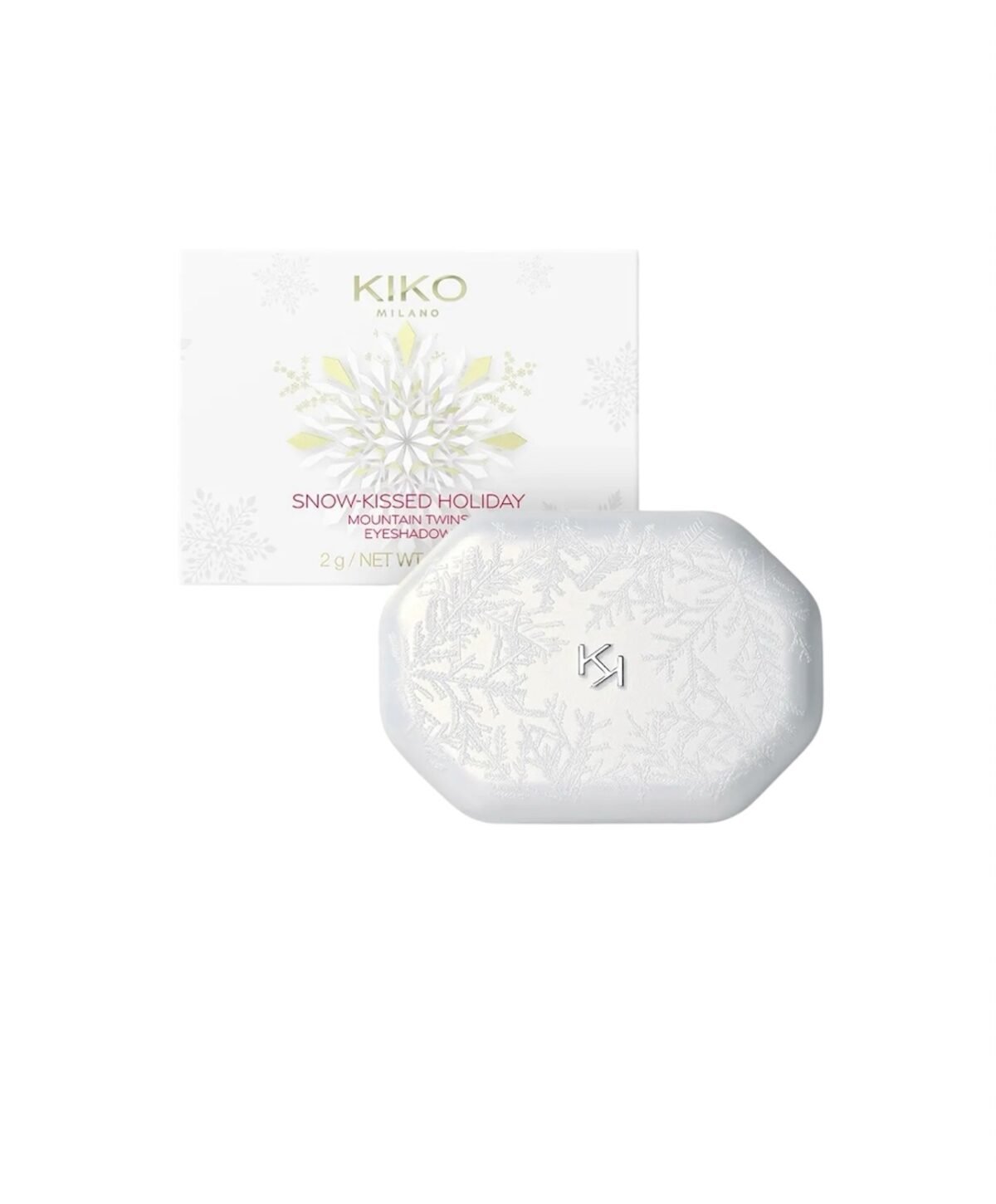 KIKO MILANO Snow-Kissed Holiday Mountain Twins Eyeshadow – dviejų atspalvių akių šešėliai