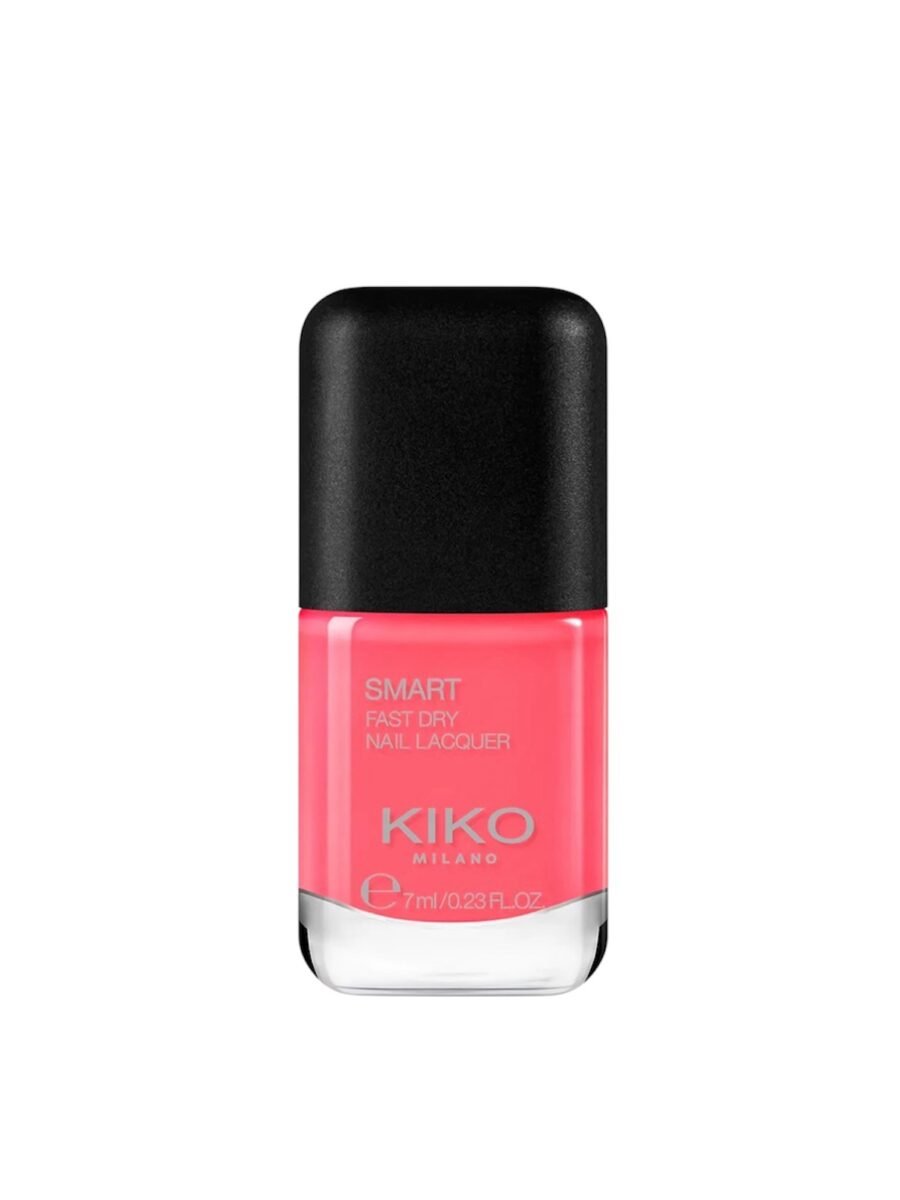 photoroom_20260303_224506 KIKO MILANO Smart Nail Lacquer 65 Strawberry Pink – greitai džiūstantis nagų lakas