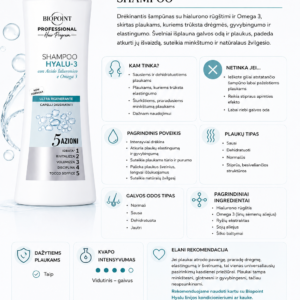 74e886d9-cd16-448b-abe7-4f49d60f97c5 BIOPOINT HYALU-3 – PROFESIONALUS DRĖKINANTIS ŠAMPŪNAS SU HIALURONU IR OMEGA 3, 400 ML