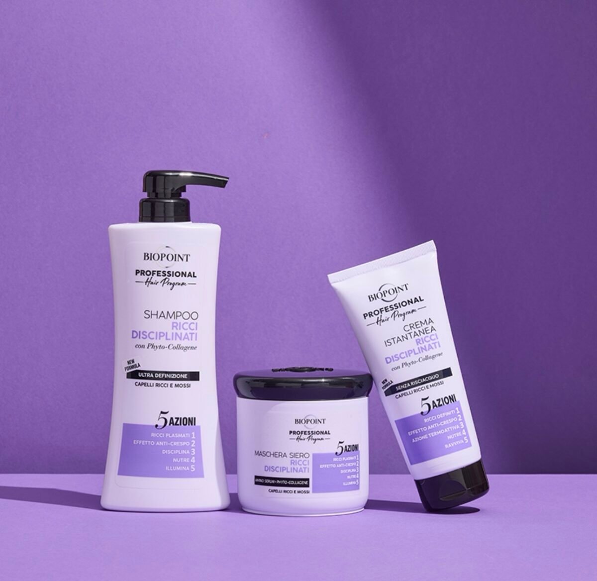 Biopoint RICCI DISCIPLINATI - PROFESIONALI KAUKĖ GARBANOTIEMS PLAUKAMS 400 ML