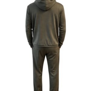 Vyriškas laisvalaikio kostiumas su užtrauktuku (alyvuogių spalvos)