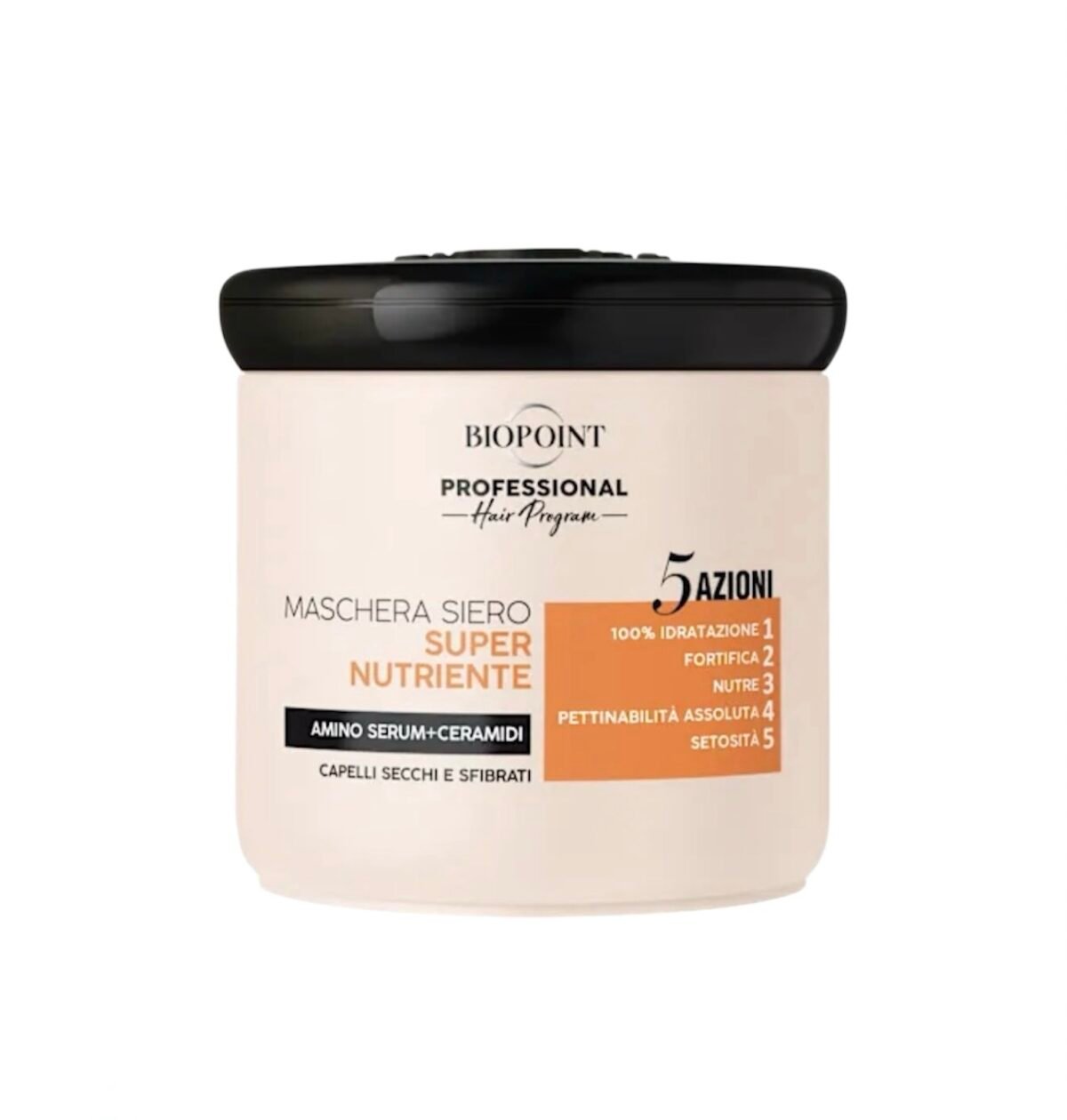 Biopoint SUPERNUTRIENTE - PROFESIONALI KAUKĖ SAUSIEMS, GYVYBINGUMĄ PRARADUSIEMS PLAUKAMS 400 ML