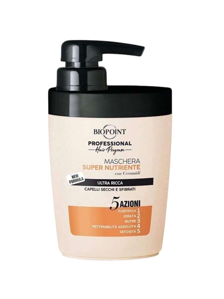 Biopoint SUPERNUTRIENTE – PROFESIONALI KAUKĖ SAUSIEMS, GYVYBINGUMĄ PRARADUSIEMS PLAUKAMS 300ml