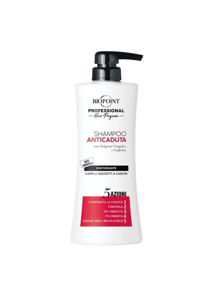 Biopoint ANTICADUTA - Profesionalus šampūnas nuo plaukų slinkimo ir stiprinatis plaukus 400ml