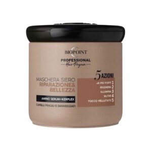 Biopoint RIPARAZIONE E BELLEZZA - PROFESIONALI KAUKĖ ATKURIANTI TRAPIUS IR PAŽEISTUS PLAUKUS 400 ML