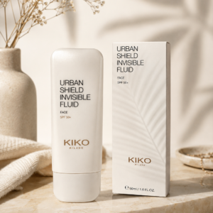 f2717333-5bf0-40d4-bf42-4fd0355b91e1 KIKO MILANO Urban Shield Invisible Fluid SPF 50+ – veido fluidas su SPF 50+