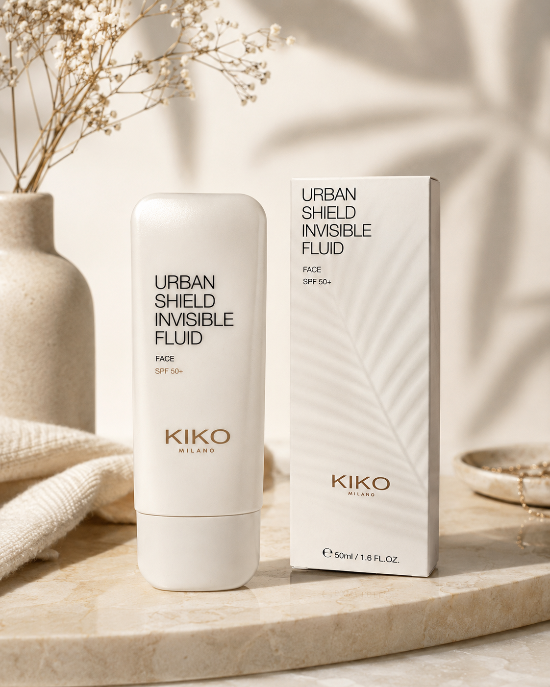 f2717333-5bf0-40d4-bf42-4fd0355b91e1 KIKO MILANO Urban Shield Invisible Fluid SPF 50+ – veido fluidas su SPF 50+