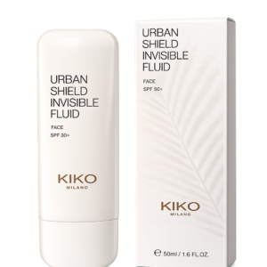 f5d657bf-cf72-47f4-9e6e-6c3e68334695 KIKO MILANO Urban Shield Invisible Fluid SPF 50+ – veido fluidas su SPF 50+