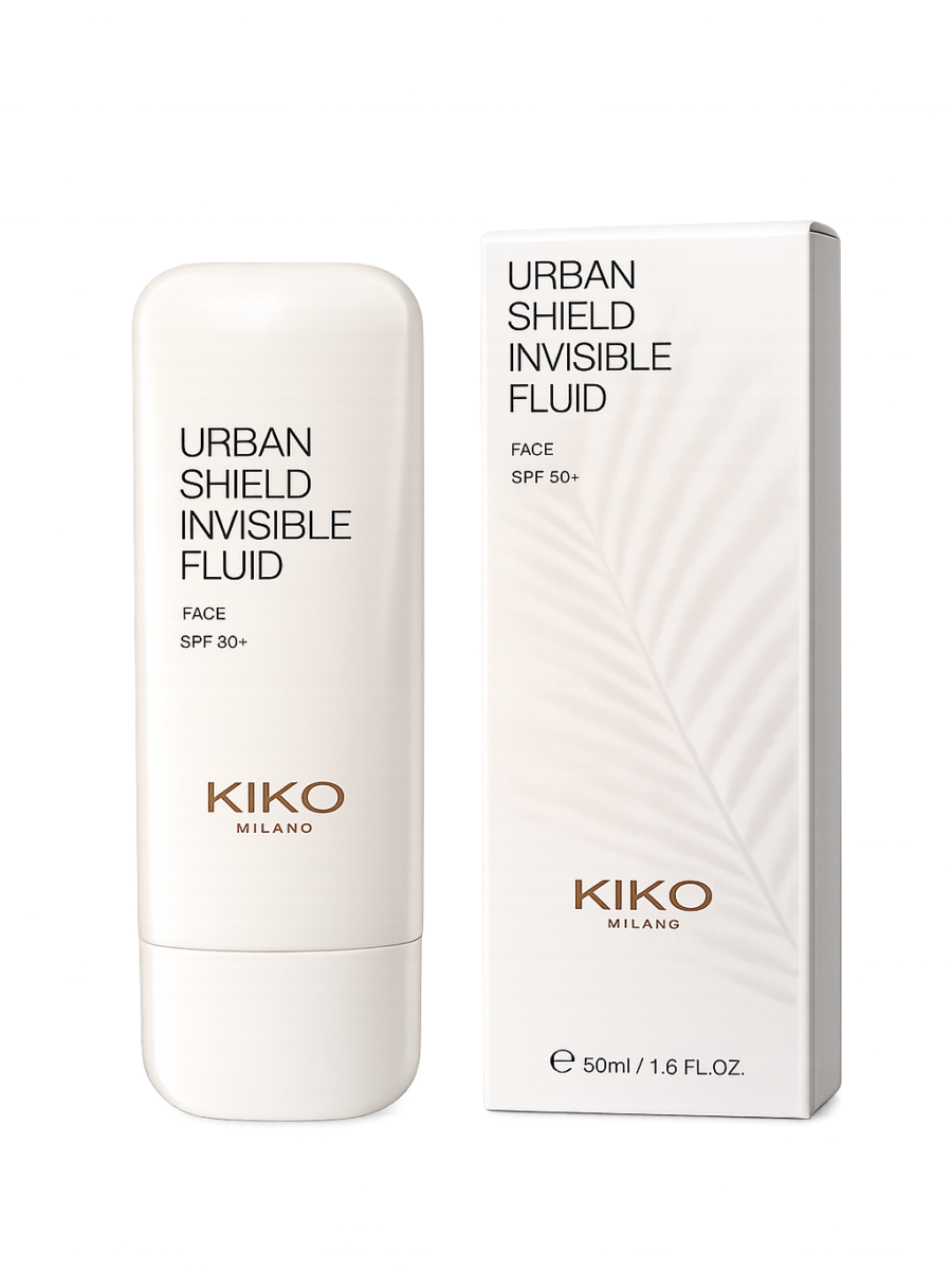 KIKO MILANO Urban Shield Invisible Fluid SPF 50+ – veido fluidas su SPF 50+