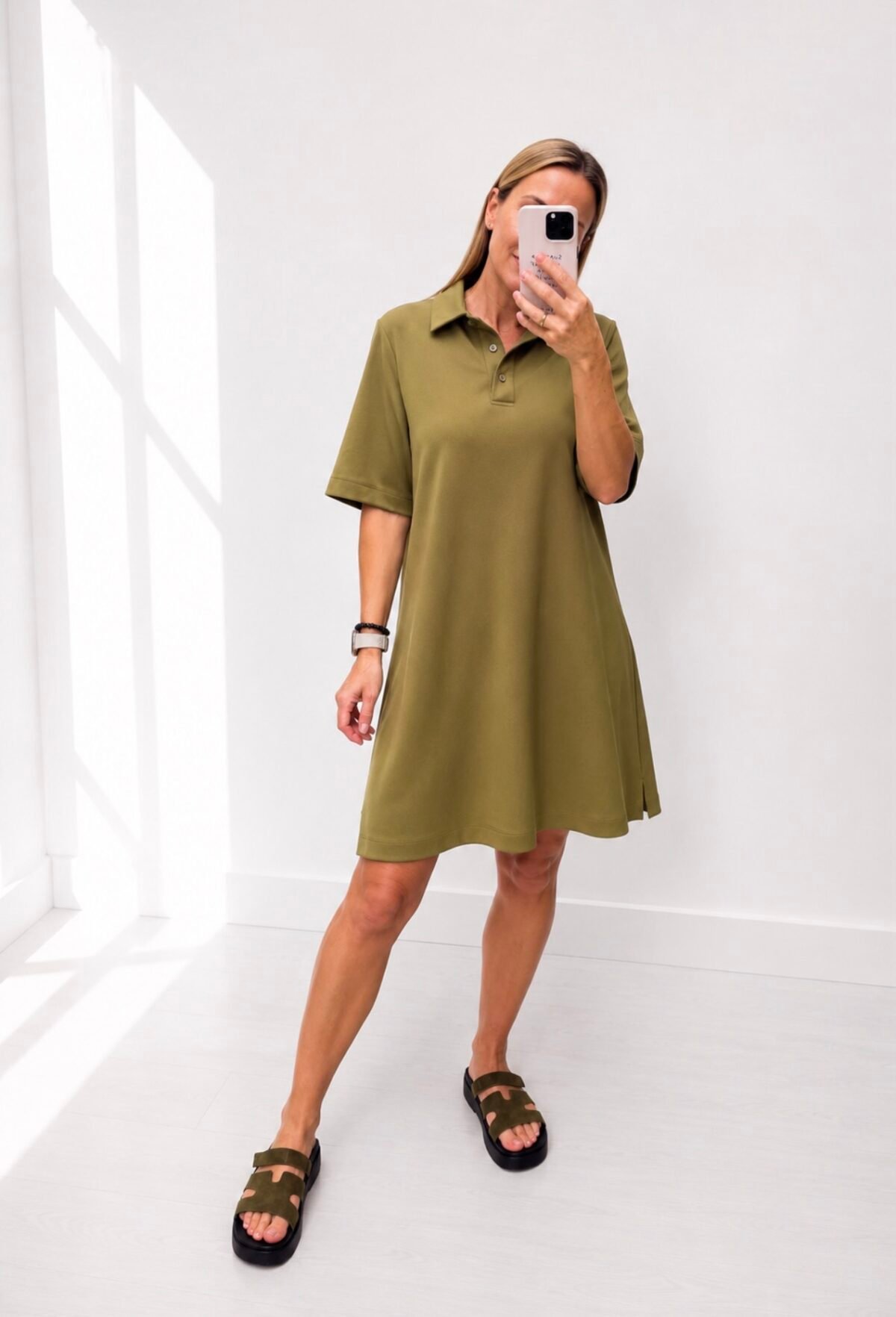 LUMINA trikotažinė suknelė “Olive”