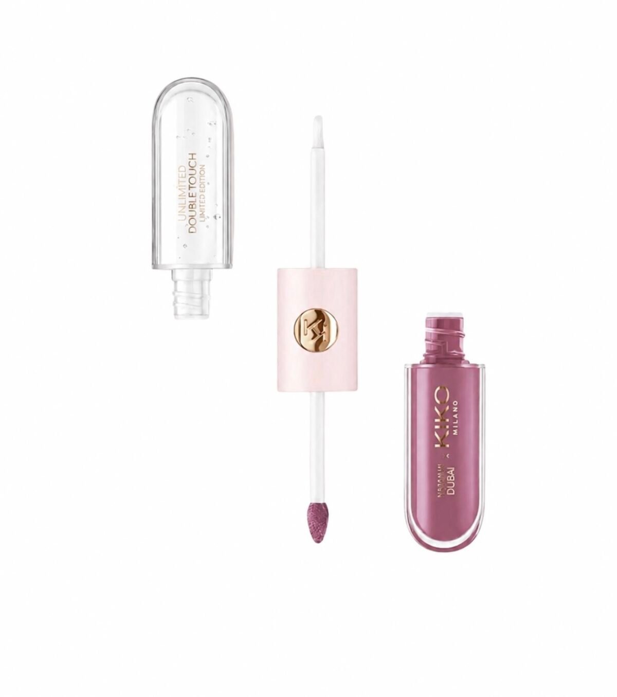 KIKO MILANO Unlimited Double Touch lūpų dažai (04 Warm Mauve spalva)