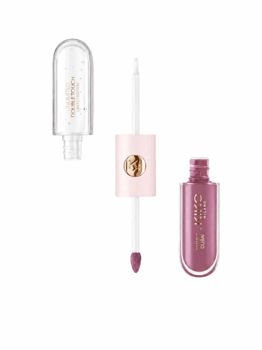 KIKO MILANO Unlimited Double Touch lūpų dažai (04 Warm Mauve spalva)