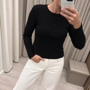 Juoda LUMINA BASIC palaidinė su sagutėmis