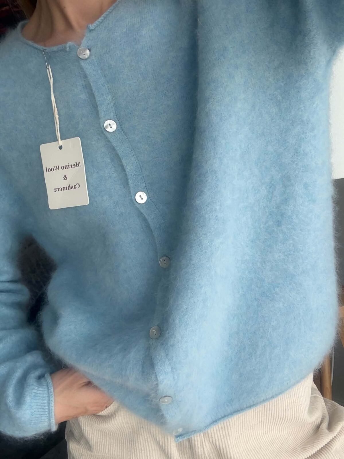 Merino vilnos, kašmyro ir šilko megztukas